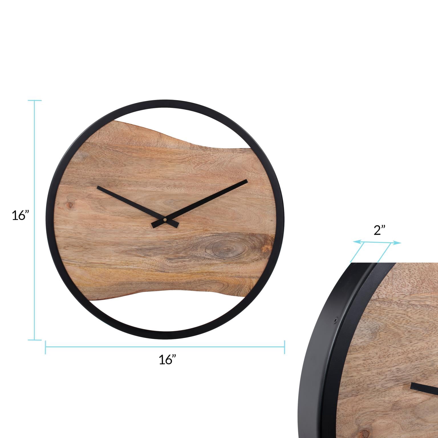 Live Edge Round Clock