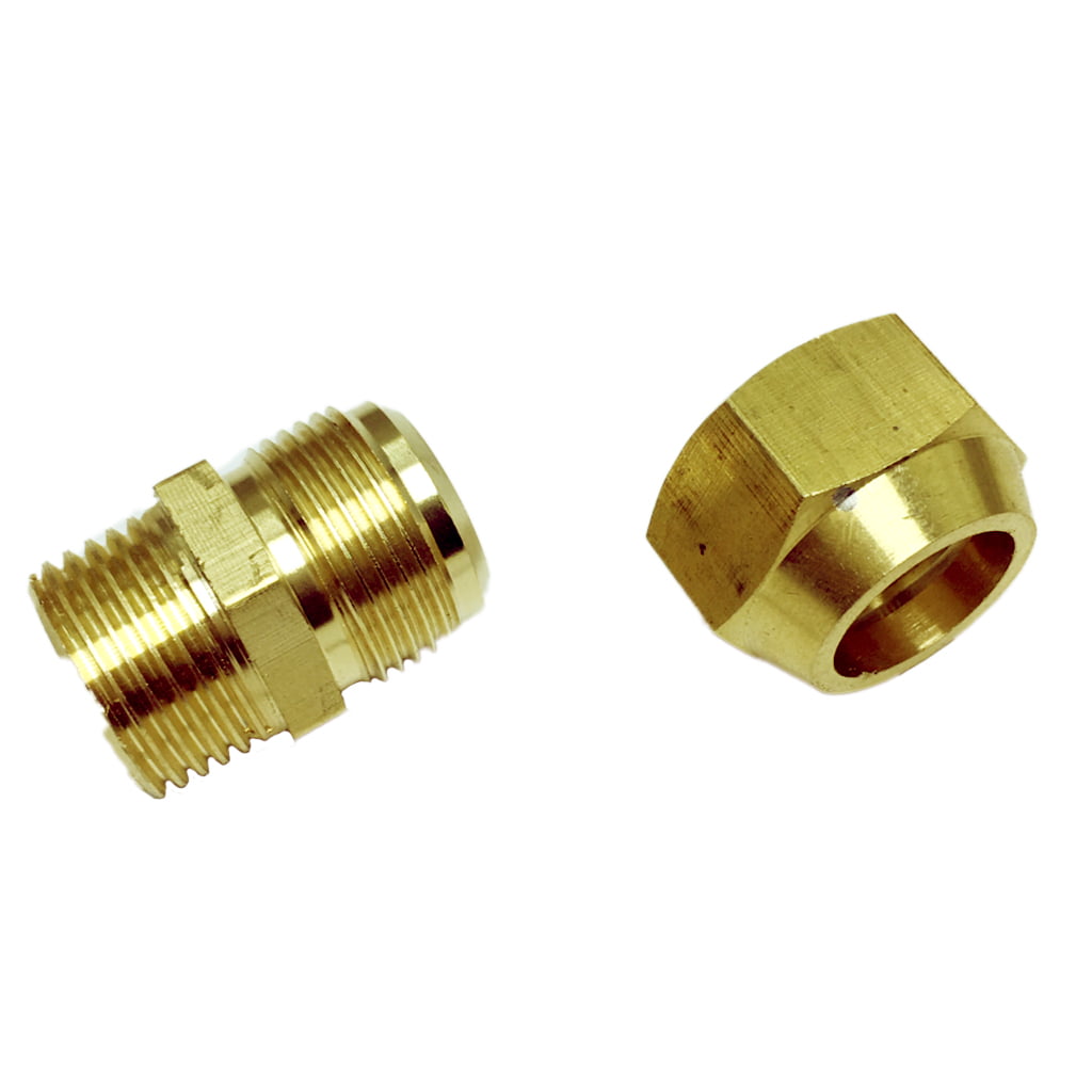 Brass pipe connector tube for 19mm inside diameter hose 