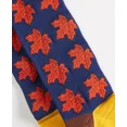 thumbnail image 2 of Club Room Men’s Holiday Maple Leaves Crew Socks, Yellow/Brown, 2 of 2