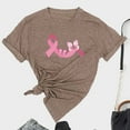 thumbnail image 2 of Luxalzxs Pink Ribbon Shirts for Women Breast Cancer Awareness T Shirts Ribbon Butterfly Graphic Print Tee Inspirational Breast Cancer Tops, 2 of 5