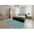 thumbnail image 4 of Ahgly Company Indoor Round Patterned Tiffany Blue Area Rugs, 6' Round, 4 of 6