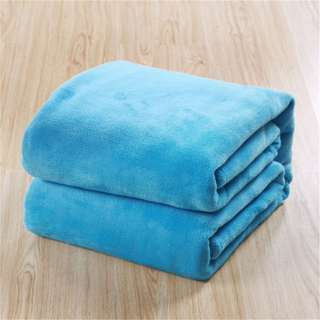 Hearthoom Fleece Bed Blanket Warm Plush Cover Solid Color Throw 100x140cm Textile Cozy Sofa Rug Bedding Layer Soft Fabric for Home Decor