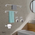 thumbnail image 6 of 10Pcs Silver Bathroom Accessories Set Wall-mounted Towel Bar Set Bathroom Kitchen Toilet Towel Bar Set, 6 of 21