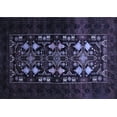 thumbnail image 1 of Ahgly Company Machine Washable Indoor Rectangle Oriental Blue Industrial Area Rugs, 8' x 10', 1 of 4