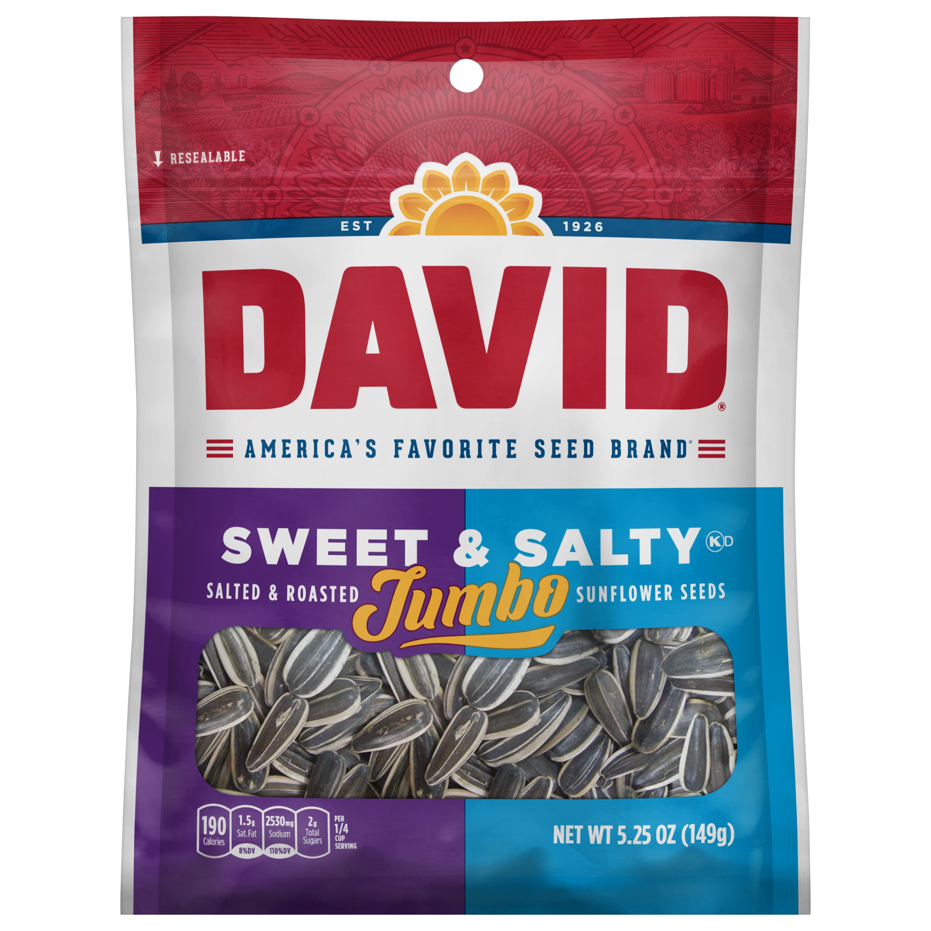 David Jumbo Seeds Sweet and Salty, 5.25 oz