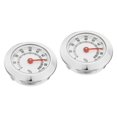 thumbnail image 1 of PATIKIL Hygromètre Rond Intérieur Extérieur 1.1 Pouces, 2 Pack Mini Moniteur d'Humidité Sans Batterie Requise pour Serre Bureau, Argent, 1 of 5