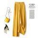 thumbnail image 5 of Pantalones de oficina holgados de pierna ancha para mujer, pantalón informal coreano, elástico, de cintura alta, recto, para verano, 5 of 5