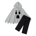 thumbnail image 3 of RMGVDSD Toddler Boys Halloween Costume Ghost Poncho Cape Hooded Tops Pants Set Kids Ghost Face Print Halloween Party Dress Up Outfit 18-24 Months, 3 of 9