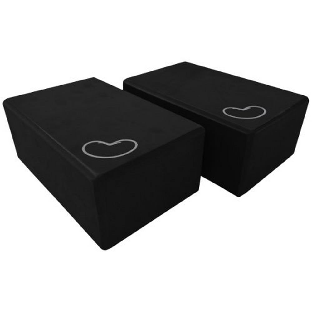 Yoga Fitness Block (9 x 6 x 4) 2 pack Black
