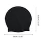 thumbnail image 4 of Gorro de natación de silicona impermeable de color sólido negro de 1 pieza de Bargains Únicos, 4 of 5