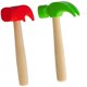 thumbnail image 1 of Pretend Play Hammers Hammer Toy Children Toy Wooden and Pp Material Pounding 2Pcs, 1 of 5