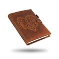 thumbnail image 2 of Leather Journal Lined Notebook Journal with Embossed Heart Shape, Inspirational gift for Men and Women, 2 of 5
