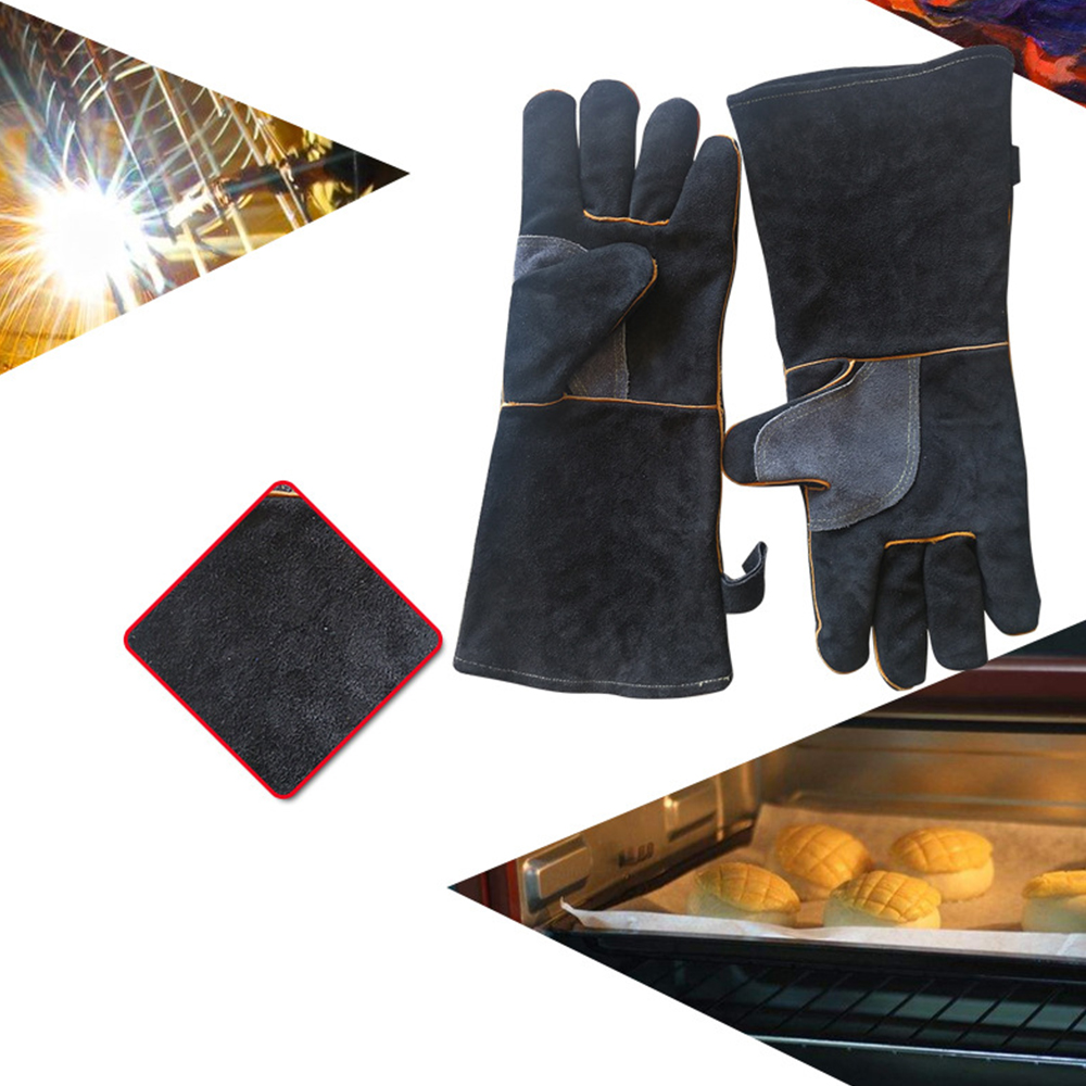 Gants De Cuisine Doubles Extra Longs (89x18 Cm) - Anti-chaleur, Antidérapants, Polyester/coton, Pour Four, Plaques, Barbecue