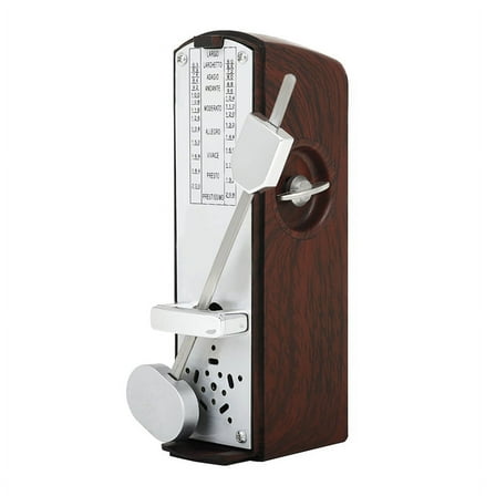 Piano Mechanical Metronome Electronic Retro Metronome for Universal Piano Guitar Violin Musical Deep Wood Color