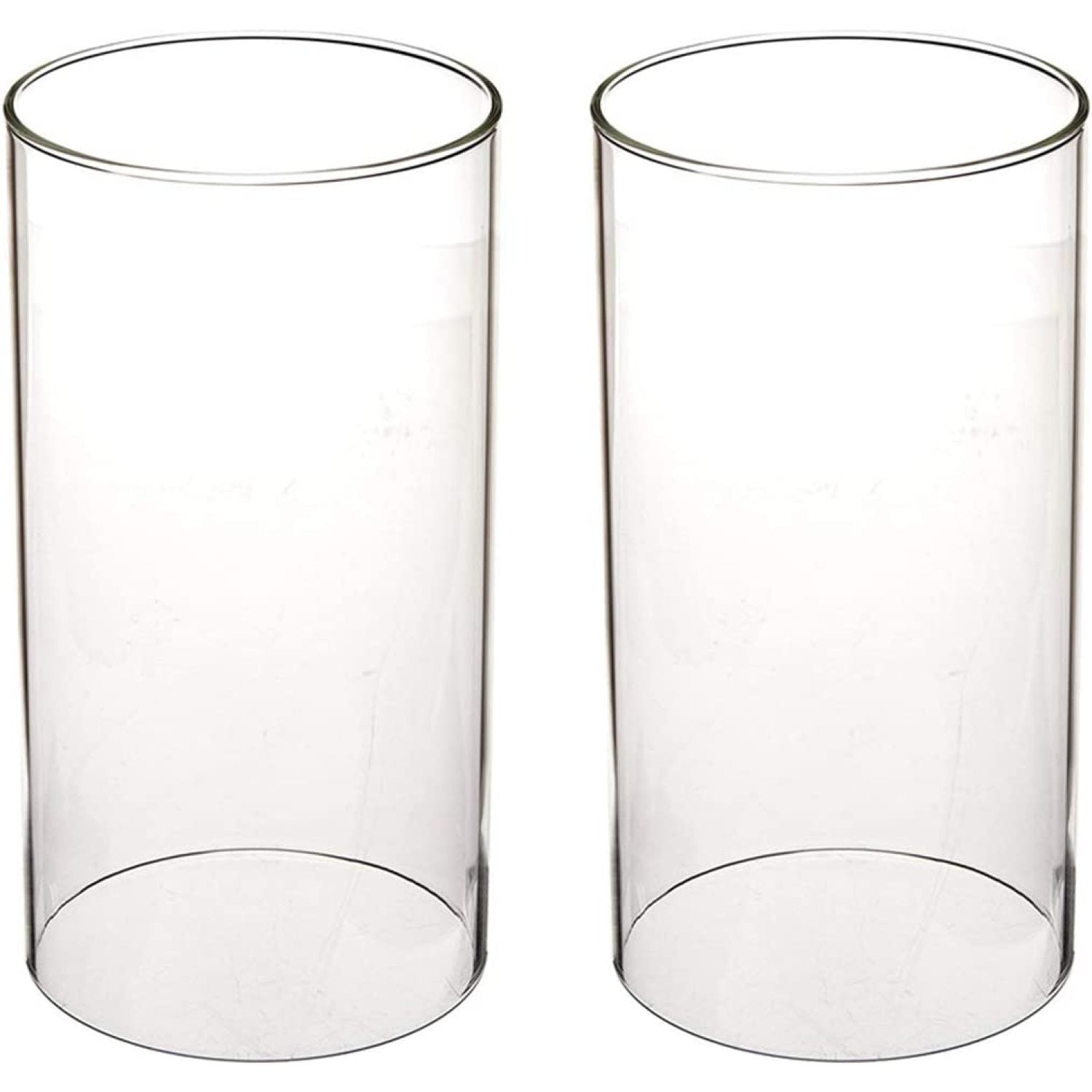 Clear Candle Holder, Glass Chimney for Candle Open Ended, Internal Diameter 3.55", External