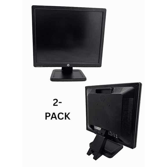 Pre-Owned 2-pack HP P19A 19" Monitor - W/Stand included- LED-Backlit LCD - PN: D2W67A (Fair)