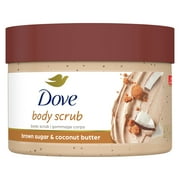 Dove Exfoliating Body Polish Brown Sugar and Coconut Butter Body Scrub All Skin Type, 10.5 oz