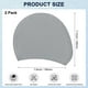 thumbnail image 3 of Uxcell Gorro de Natación de Silicona en Forma de Lágrima, Paquete de 2 para Mujeres y Hombres, Sombrero de Natación Impermeable Antideslizante [Gris], 3 of 6
