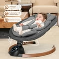 thumbnail image 4 of Babyeap Baby Swing for Infants,Bluetooth Control 5-point Harness Newborn Swing，5 Sway Speed, 10 Lullabies(Light Gray), 4 of 7