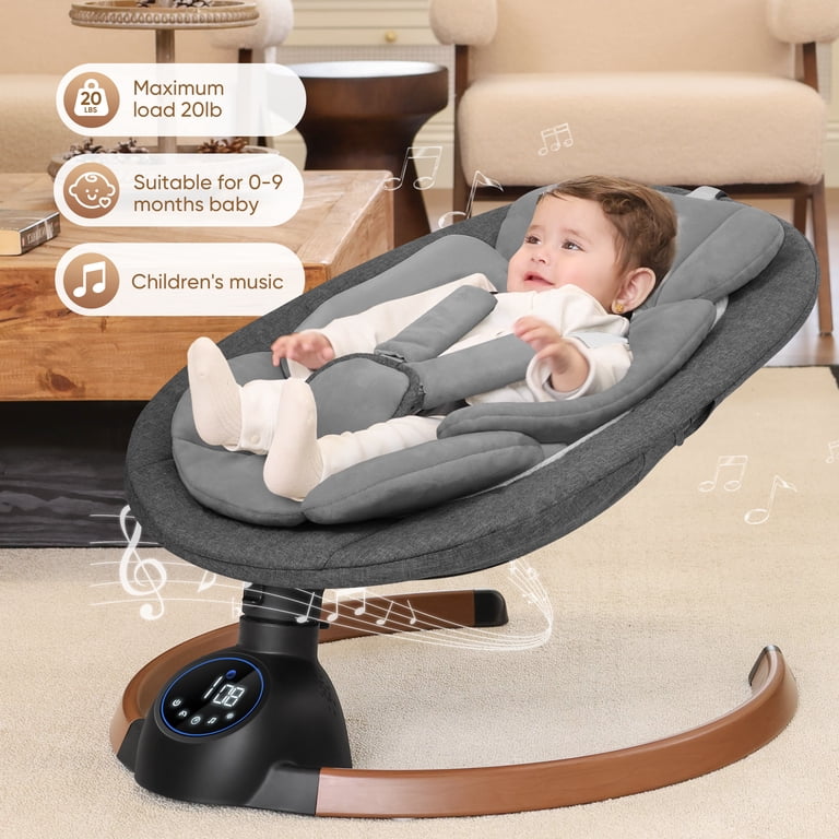 赤ちゃん swing Babyeap Baby Swing for Infants,Bluetooth Control 5-point Harness