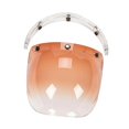 thumbnail image 4 of Visera repuesto para cascos, accesorios transparentes, fácil instalar, cubierta facial para cascos, lente para entusiastas las motocicletas. Marrón, 4 of 8