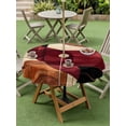 thumbnail image 5 of Outdoor Tablecloth with Umbrella Hole Zipper Red Burnt Orange Round Tablecloth 54" Waterproof Outside Table Cloth Geometric Boho Modern Abstract Patio Table Cover Tablecloths for Picnic Party, 5 of 8