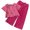 j77-Pink, variant on LIIPEE Girls Summer Outfits 2 Piece Casual Stripes Print Short Sleeve Tees Solid Color Wide Leg Pants Kids Cute Everyday Outfit Sets,5-6 Years