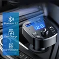 thumbnail image 5 of Bluetooth 5.0 Car Wireless FM Transmitter Adapter 2USB PD Charger Hands-Free Lot, 5 of 8