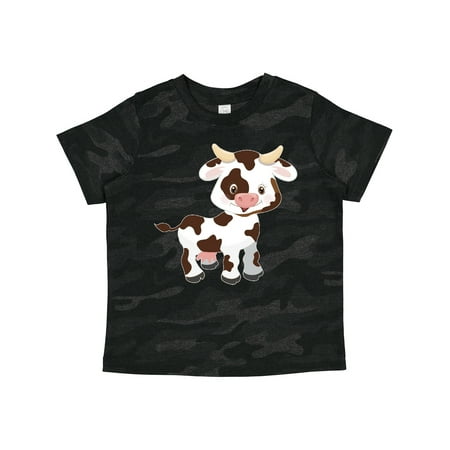 

Inktastic Cute White Holstein Cow with Brown Spots Boys or Girls Toddler T-Shirt