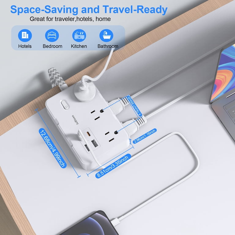 JcBlaon 10-Outlet Surge Protector with USB Charging Ports photo 6