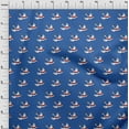 thumbnail image 3 of oneOone Cotton Jersey Blue Fabric White Bird Sewing Fabric By The Yard Printed Diy Clothing Sewing Supplies 58 Inch Wide, 3 of 4