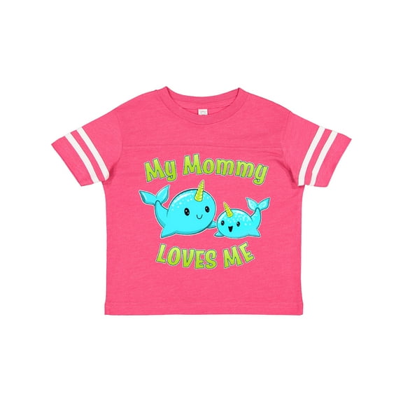 Inktastic My Mommy loves me- cute narwhal Boys or Girls Toddler T-Shirt