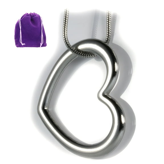 Heart Necklace - Heart Pendant Necklace or 100% Stainless Steel Chain Heart Necklaces for Women by Dave The Bunny