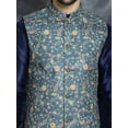 thumbnail image 5 of Maple Clothing Men's Sequins Indian Outerwear Vest Nehru Jacket Waistcoat Guest Outfit (Blue, XL), 5 of 7