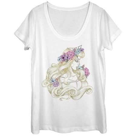 - Sleeping Beauty Women's Aurora Profile Scoop Neck T-Shirt