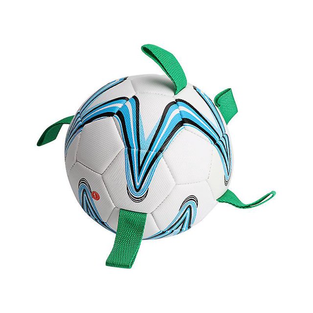 Juguetes para perros Balón de fútbol con correas, juguetes interactivos para perros para tira y afloja, regalos de cumpleaños para cachorros, pelotas para perros duraderas Copa del Mundo par