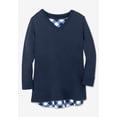 thumbnail image 2 of Woman Within Plus Size Layered Look Sweatshirt, 2 of 4