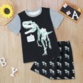 thumbnail image 5 of Kaprioy Baby Boy Summer Clothes 12 18 24 Month 3T 4T 5T Toddler Boys Outfits Dinosuar Set Short Sleeve Cartoon Printed T Shirt Tops Shorts Outfits T Shirt Tops Shorts Child Kids 2PC Summer Set, 5 of 6