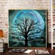 thumbnail image 4 of Cuadros Decorativos Kit de pintura de diamante 5D mosaico de taladro redondo de árbol de luna DIY (B3413) Sywqhk Nuevos Originales, 4 of 9