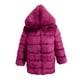 thumbnail image 2 of Abrigo y chaquetas de piel sintética con capucha y manga larga para mujer, de retazos de imitación, de longitud media, con capucha, para mujer, 2 of 5