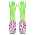 thumbnail image 4 of Mingjia Apron Sleeve,1 Pair Of Sleeves 2 Pcs ( ),Rubber Cleaning Household Flock Gloves Latex Cuff Water-Proof Medium Dishwashing Gloves Long Kitchen，Dining & Bar, 4 of 9