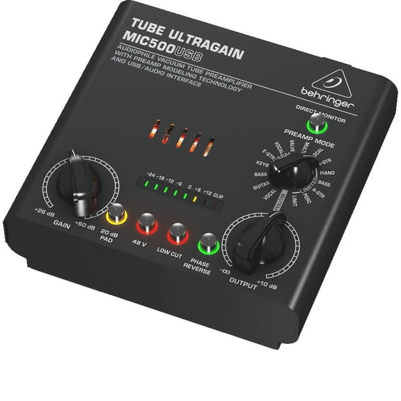 Behringer MIC500USB Ultragain Vacuum Tube Preamplifier & USB/Audio Interface