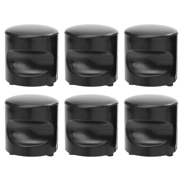 BRIGHTFUFU 6Pcs Black Plastic Cylindrical Handle for Public Toilet Partition Door Accessory Easy to Install
