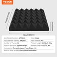 thumbnail image 4 of VEVOR Acoustic Foam Panels, 24 Pack 12 x 12 x 2 inches, Pyramid Soundproof Wall Panels, Acoustic Panels,Sound Dampening Absorbing Panels for Studio Wall and Ceiling,Black, 4 of 8