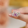 thumbnail image 2 of 1 Carat Moissanite Ring Women Lab Grown Diamond Anniversary Rings Simulated Diamond Wedding Rings for Bridal Moissanite Promise Rings Daily Wear Moissanite Rings for Lady, 2 of 7