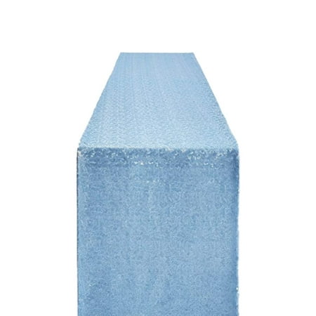 

12 x 108 Inches Blue Sequin Table Runner Table Runner Tablecloth for Birthday Party Wedding Decor