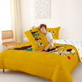 thumbnail image 4 of Homewish Retro Cartoon Dog Full Size Comforter Sets,Yellow Bedding Comforter Set,Polkadot Reversible,3pcs,1 Comforter and 2 Pillowcases, 4 of 7