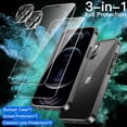thumbnail image 6 of JETech 3 in 1 Case for iPhone 12 Pro 6.1-Inch, with 2-Pack Screen Protector and 2-Pack Camera Lens Protector, Full Coverage Tempered Glass Film, Shockproof Bumper Phone Cover (Black), 6 of 7