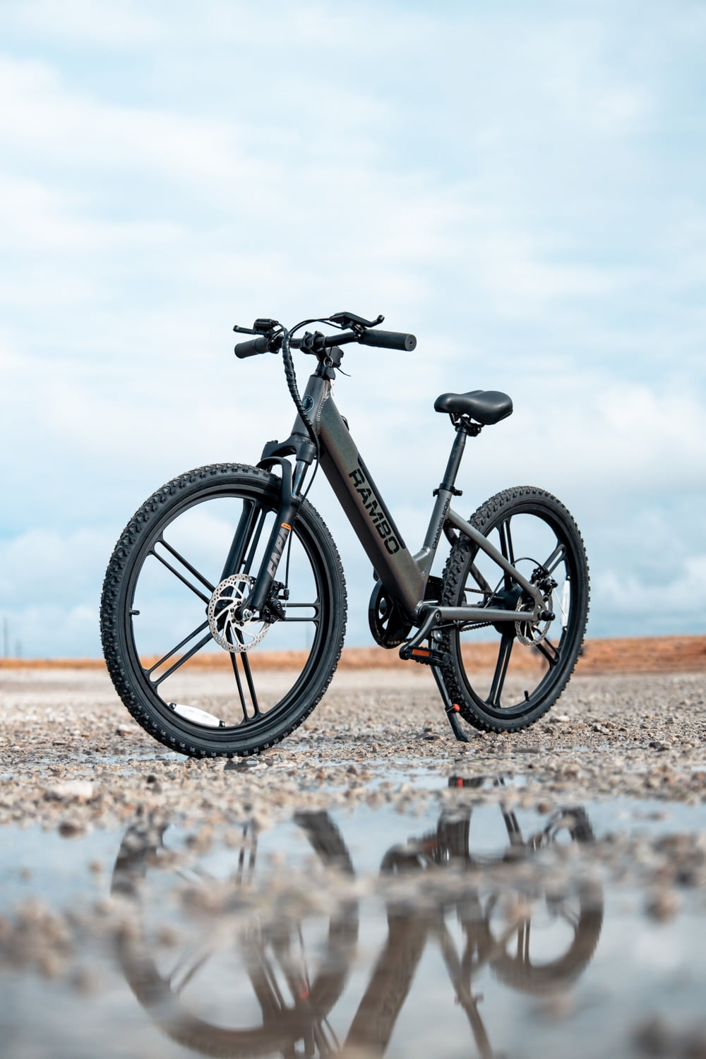 Chameleon 1.0-BK  EBike, 250W Rear Hub, Front Suspension, Pedal Assist, Adjustable Power Setting Electric Bike