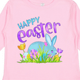 thumbnail image 4 of Inktastic Happy Easter Blue Bunny and Eggs in Grass Boys or Girls Long Sleeve Toddler T-Shirt, 4 of 5